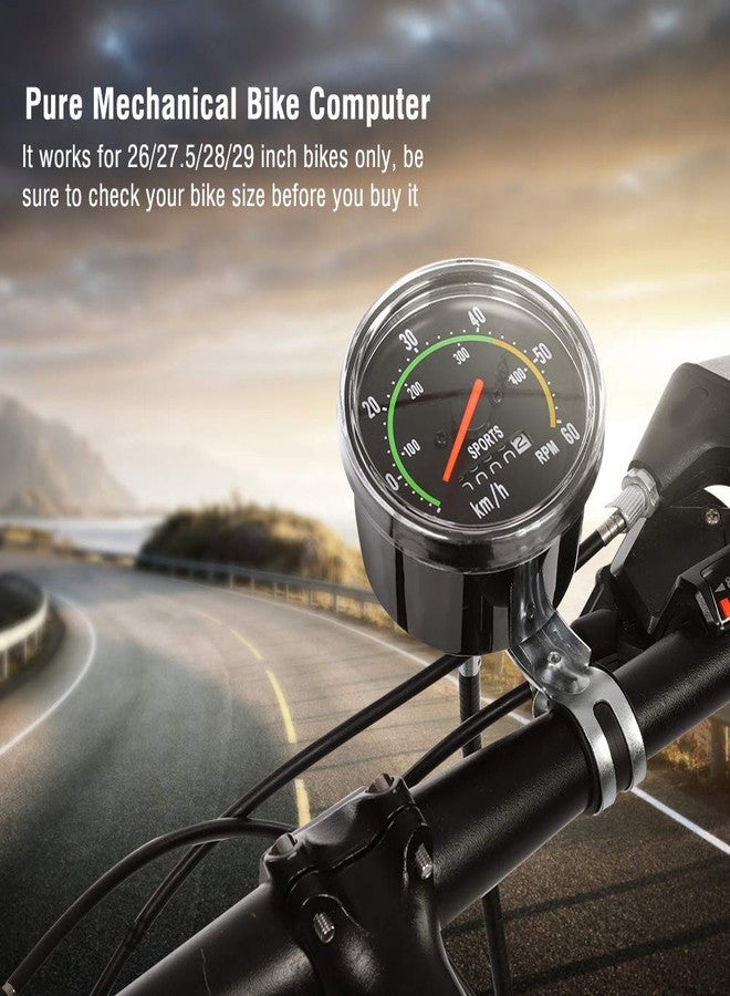 Pilipane Bikes Speedometer, Bikes Tricycle Mechanical Odometer Speedometer, Bikes Bike Computer Speedometer Odometer, Cycling Stopwatch Cyclocomputer for 26/27 5/28/29 inch Bikes - Image 5