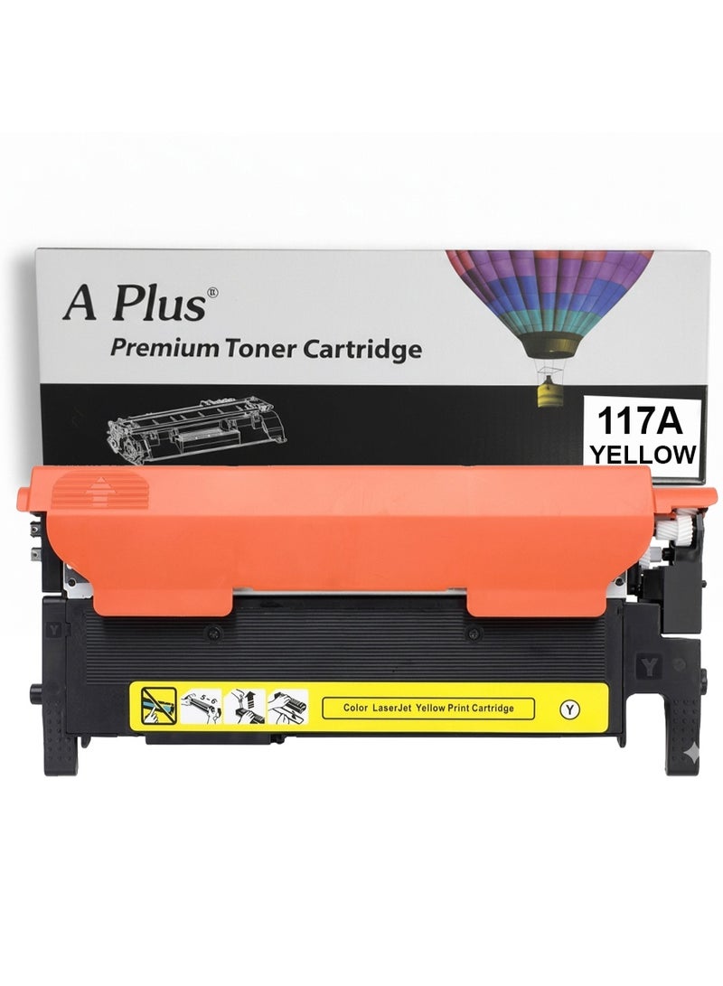 APLUS A Plus 117A Yellow Compatible Toner Cartridges W2072A for HP Color Laser 150a, 150nw, MFP 178n, 179fnw - Image 1
