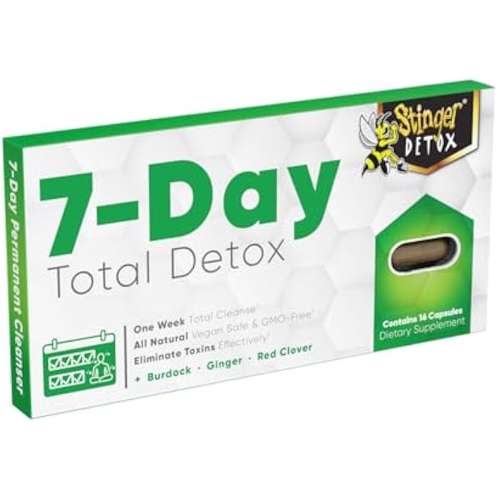 Stinger Detox 7-Day Total Detox Permanent Cleanser | Burdock + Ginger + Red Clover | One Week Total Cleanser | All Natural Vegan Safe & GMO-Free - Image 1