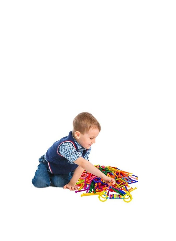 Generic - A set of plastic building blocks is a multi-coloured STEM educational toy - Image 1