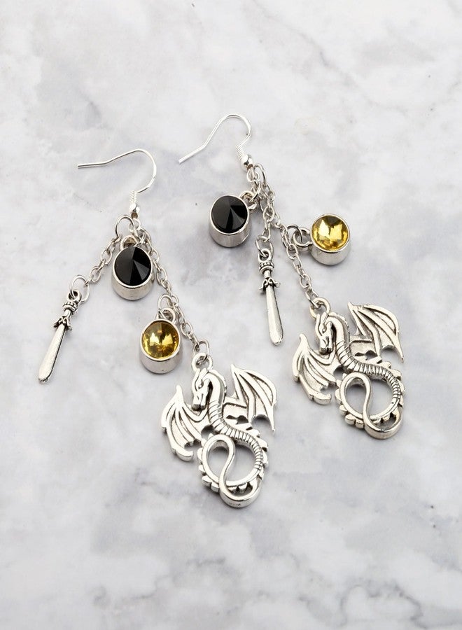 FAADBUK Book Inspired Earring Book Lover Gift Dragon Rider Gift Reader Gifts (4th earring) - Image 5