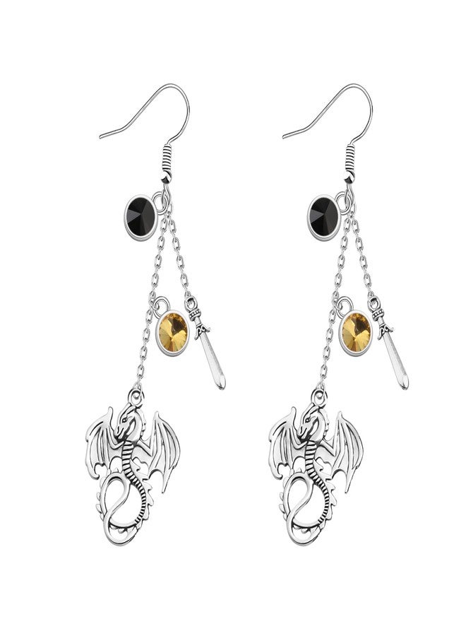 FAADBUK Book Inspired Earring Book Lover Gift Dragon Rider Gift Reader Gifts (4th earring) - Image 1
