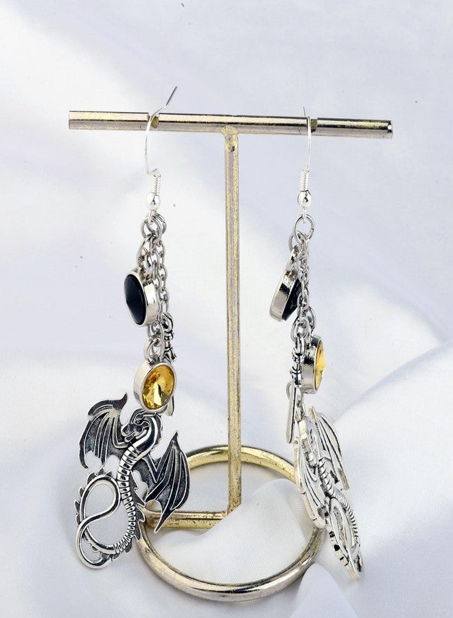 FAADBUK Book Inspired Earring Book Lover Gift Dragon Rider Gift Reader Gifts (4th earring) - Image 3