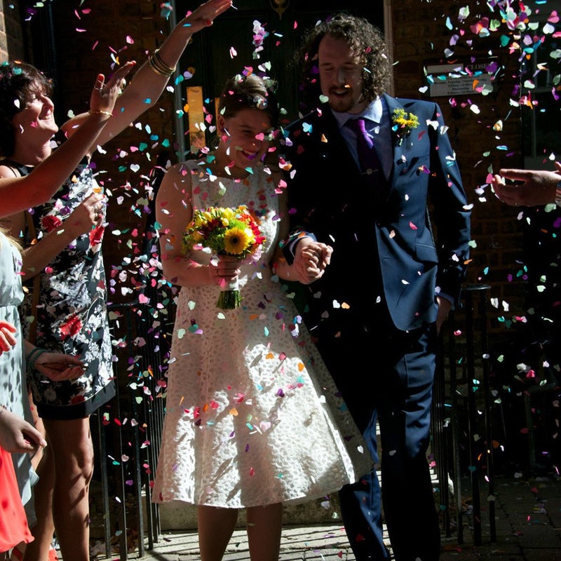 DECORA 1 Inch Multicolor Hearts Paper Confetti for Wedding St. Valentine's Day Decorations - Image 3