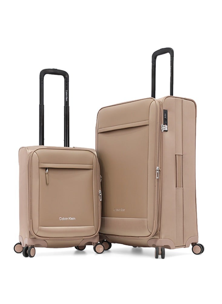 Calvin Klein 2-Piece Softshell Spinner Luggage Set | Lightweight, Flexible Packing for Smart Travelers - Image 1