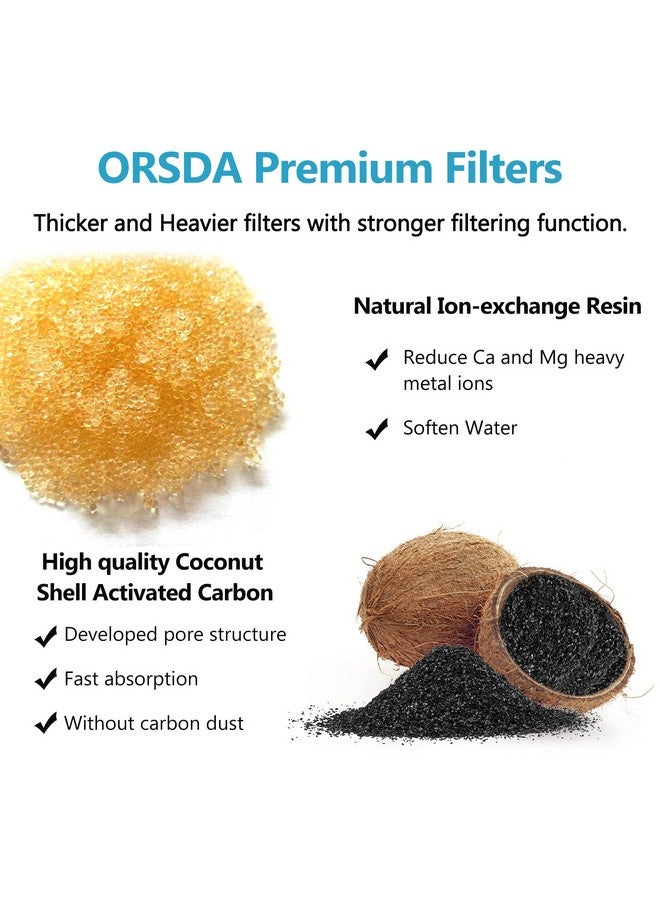 Orsda Cat Water Fountain Filters, Replacement Carbon, Resin Filters Only For D30 67Oz/2L Automatic Pet Fountain Cat Water Fountain Dog Water Dispenser, 4 Filtration System (12Pcs Filters)… - Image 4