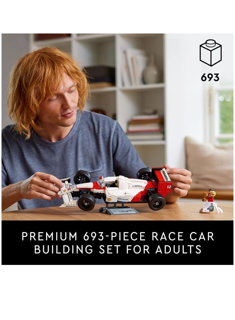 LEGO Icons Mclaren MP4/4 And Ayrton Senna 10330 Building Blocks Toy Car Set (693 Pieces) - Image 3