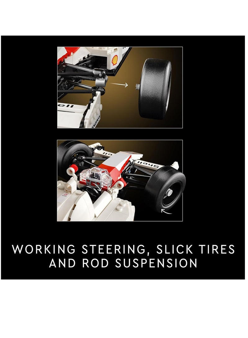LEGO Icons Mclaren MP4/4 And Ayrton Senna 10330 Building Blocks Toy Car Set (693 Pieces) - Image 4