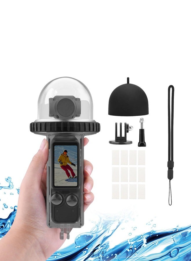 BRDRC جراب غوص مقاوم للماء حتى عمق 40 مترًا/131 قدمًا، متوافق مع كاميرا DJI Osmo Pocket 3، غطاء واقٍ للغوص تحت الماء، ملحقات لكاميرا الحركة Osmo Pocket 3 - Image 1