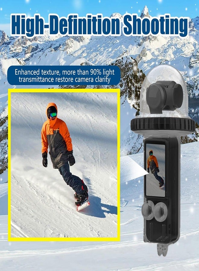 BRDRC جراب غوص مقاوم للماء حتى عمق 40 مترًا/131 قدمًا، متوافق مع كاميرا DJI Osmo Pocket 3، غطاء واقٍ للغوص تحت الماء، ملحقات لكاميرا الحركة Osmo Pocket 3 - Image 4