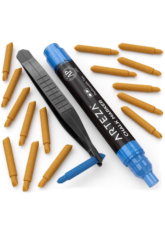 ARTEZA - Pastel Liquid Chalk Markers Set Of 16 With 16 Replaceable Chisel Tips Tweezers Labels Stencils - Erasable Water-Based Pens Ideal For Chalkboards Glass Windows And More - Image 1
