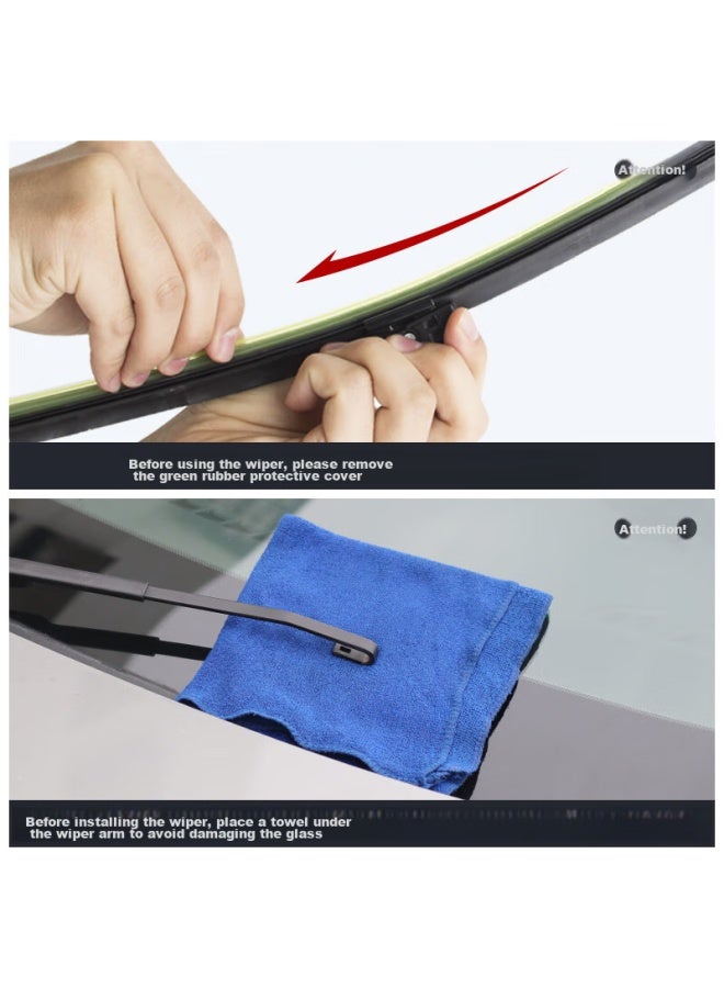 meisim Meisim Changan Univ Windshield Wiper Blade, Car Accessory, Specialized Boneless Silent Rubber Strip, Uni V-wiper  - Image 4