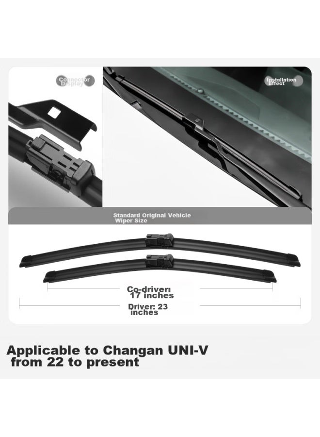 meisim Meisim Changan Univ Windshield Wiper Blade, Car Accessory, Specialized Boneless Silent Rubber Strip, Uni V-wiper  - Image 2