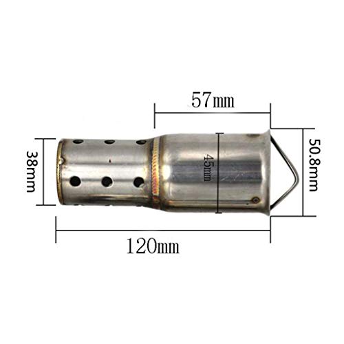 SELVIKE Premium Motorcycle Universal Racing Exhaust DB Killer Silencer Muffler (FLAT TIP) - Image 2