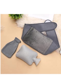 breathe Water Bottle with Cat Design, Triple with Velvet Cloth Cover and Waist Belt for Heat and Cold Therapy to Relieve Back Pain  - Image 4