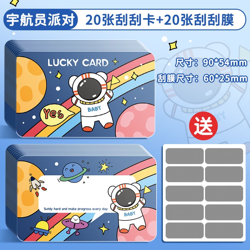Dragon Year Scratch-Off Reward Cards for Students 20 astronaut models 