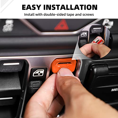 SQQP Window Switch Button Cover Trim Interior Accessories Fit for 2018-2025 Jeep Wrangler JL JLU & Gladiator JT(Orange) - Image 5