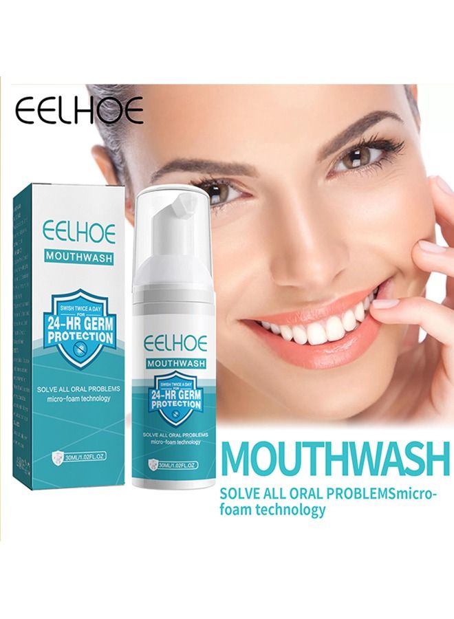 إيلهو غسول الفم حماية من الجراثيم لمدة 24 ساعة بالضغط على تنظيف الأسنان ، بقع الدخان ، منع الجير ، منع التسوس ، نفس منعش - Image 2