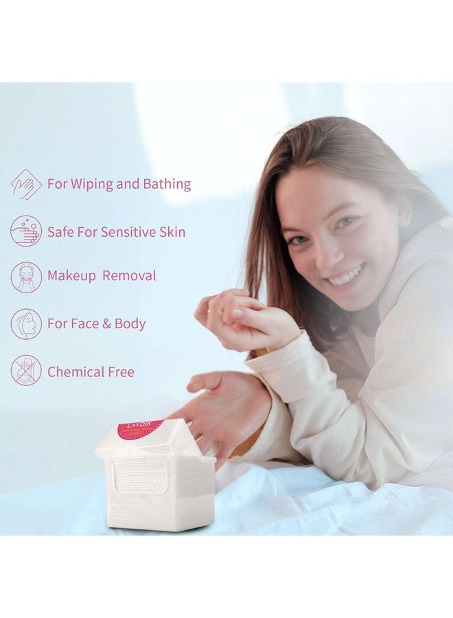 LAVDIK Disposable Face Towels, Extra Thick, 40 Count, Natural, Skin Cleansing Wipes - Image 5