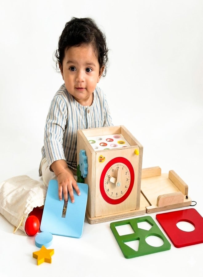 The Curious Bees - Ultimate Play Box | Montessori Toys for 6-24 Months Old Babies | Shape Sorter, Object Permanence, Fine Motor Skills & Sensory Toys | Made in India | BIS Certified Toy - Image 1