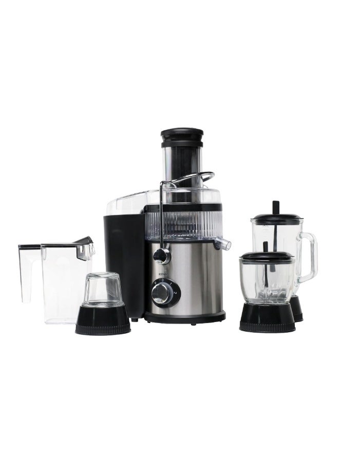 عصارة وخلاط DENX DX3217 متعدد الوظائف 4 في 1، مزود بـ 3 أوعية زجاجية، ومحرك قوي 4000 واط، مع قدرة على سحق الثلج وتحكم حراري – الخيار الأمثل للخلط الصحي والسريع