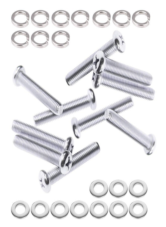 NGe M8 x 50mm Screws with Washers, 304 Stainless Steel Round Cross Head Screw, TV Wall Mount Bracket Bolts for Samsung LG VIZIO Philips Sony, 10 Set - Image 1