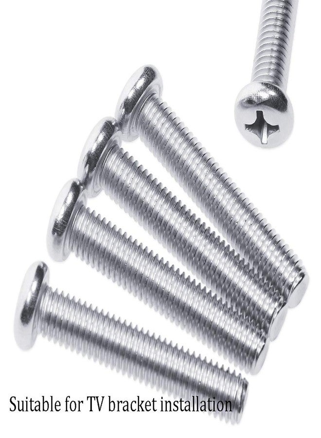 NGe M8 x 50mm Screws with Washers, 304 Stainless Steel Round Cross Head Screw, TV Wall Mount Bracket Bolts for Samsung LG VIZIO Philips Sony, 10 Set - Image 5