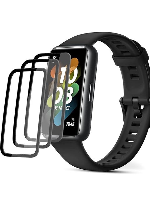 3Pcs For Huawei Band 7 Screen Protector 3D Full Screen Coverage Case Curved Edge Hd Flim For Band 7 Band 6 Smart Band Fitness Tracker