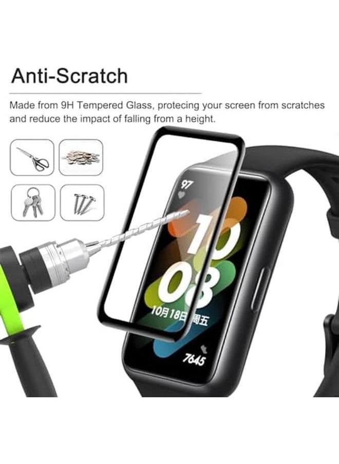 3Pcs For Huawei Band 7 Screen Protector 3D Full Screen Coverage Case Curved Edge Hd Flim For Band 7 Band 6 Smart Band Fitness Tracker