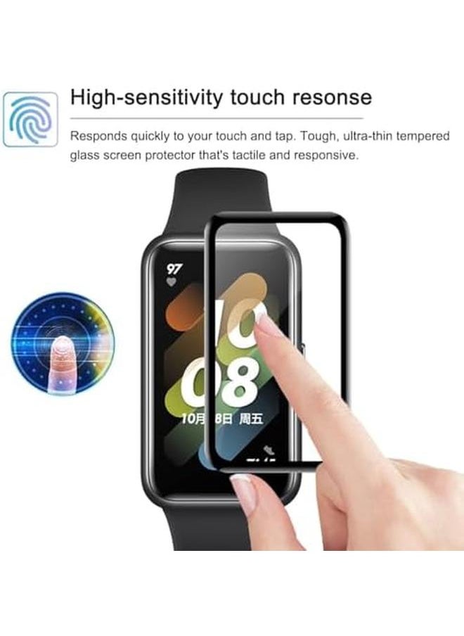 3Pcs For Huawei Band 7 Screen Protector 3D Full Screen Coverage Case Curved Edge Hd Flim For Band 7 Band 6 Smart Band Fitness Tracker