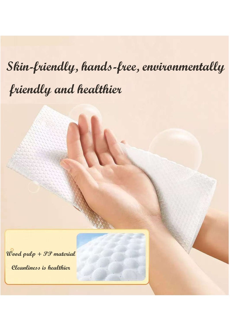 Wet and dry lazy rags can be used repeatedly, 50 pieces per roll, single size: 25*25cm white  - Image 4