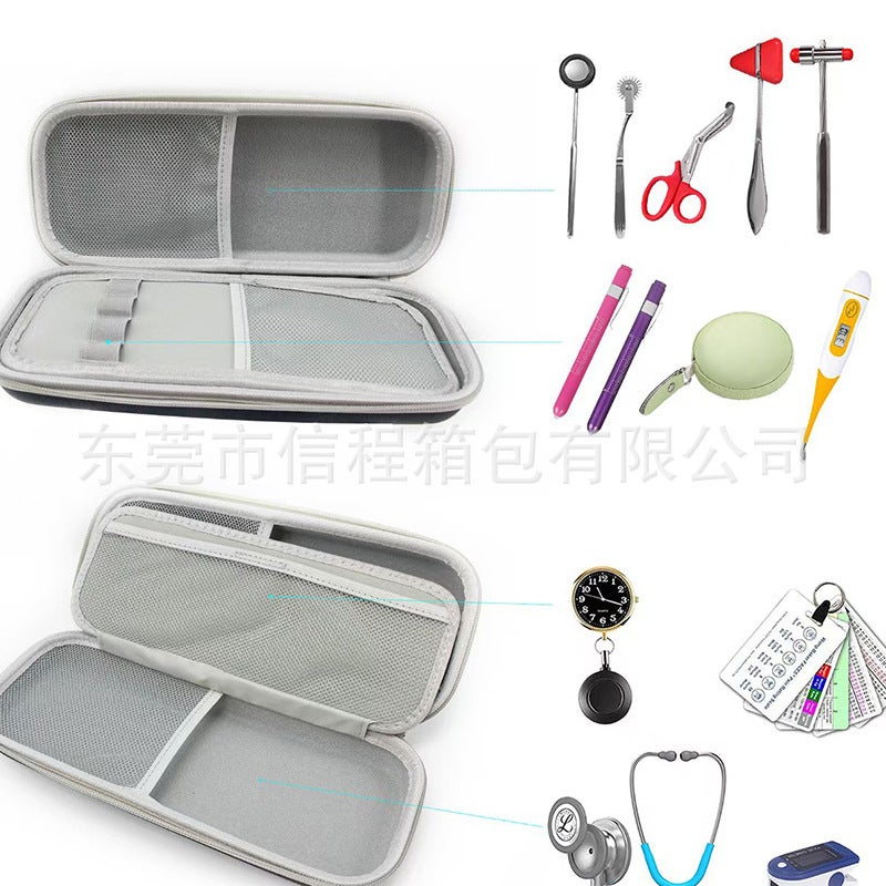 Stethoscope Cosmetics Bag Stethoscope Bag Multifunctional Medical Household Pregnant Women Fetal Heart Rate Meter Stethoscope Protection Eva Box - Image 5