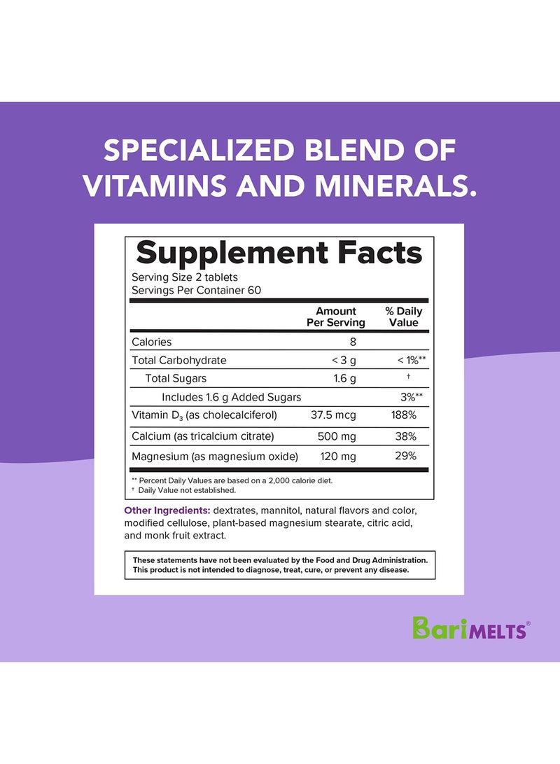 BariMelts Calcium Citrate Bariatric Vitamins 120 counts - Image 5