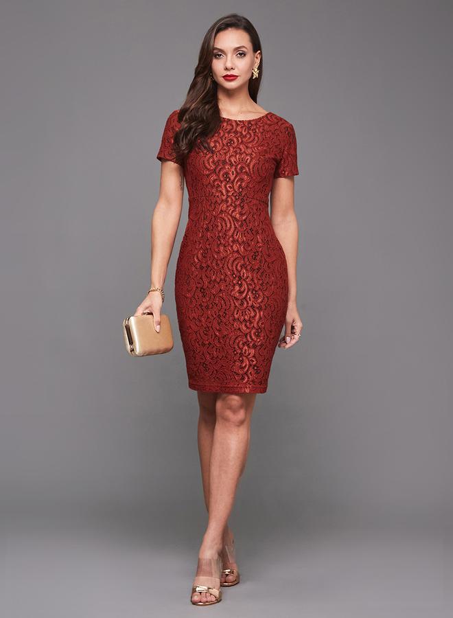 Styli Lace Bodycon Dress  - Image 5