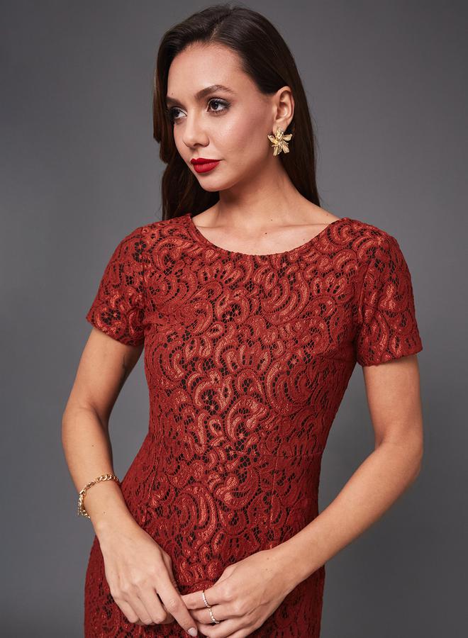 Styli Lace Bodycon Dress  - Image 4