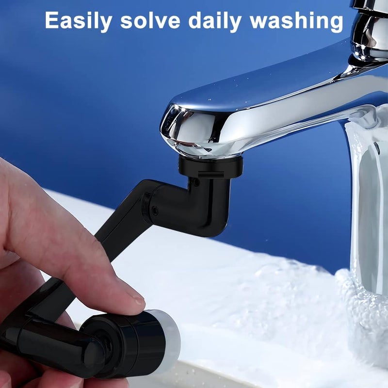 OneNine 1440° Rotating Faucet Extender Aerator, Universal Splash Filter Faucet for Kitchen Sink Bathroom, 1440 Big Angle Swivel Faucet Aerator Sink Face Wash Attachment with 2 Water Outlet Modes - Image 5