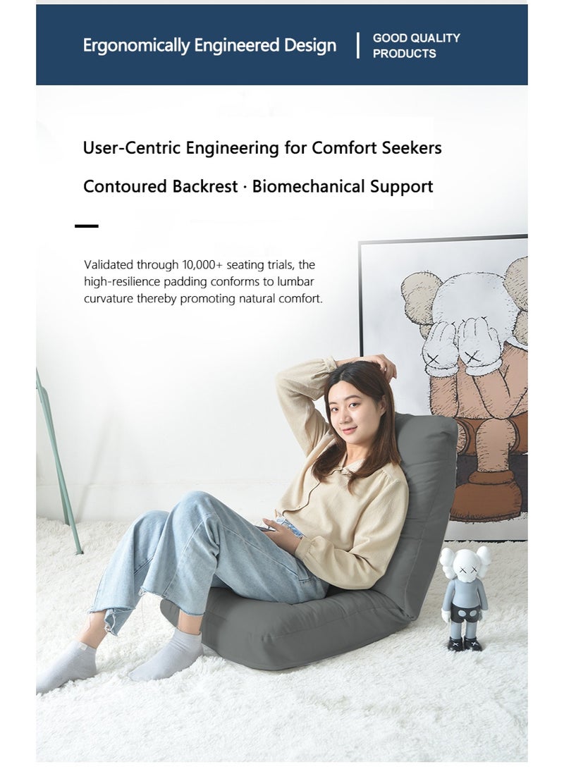 والالا كرسيان قابلان للتعديل بجانب الموقد، أريكة أرضية قابلة للطي، أريكة فاصولياء مميزة بدون مساند للذراعين، كرسي استرخاء من إسفنج الذاكرة، كرسي زاوية، أريكة تاتامي مع وسادة، مسند ظهر قابل للتعديل في 5 أوضاع - Image 5