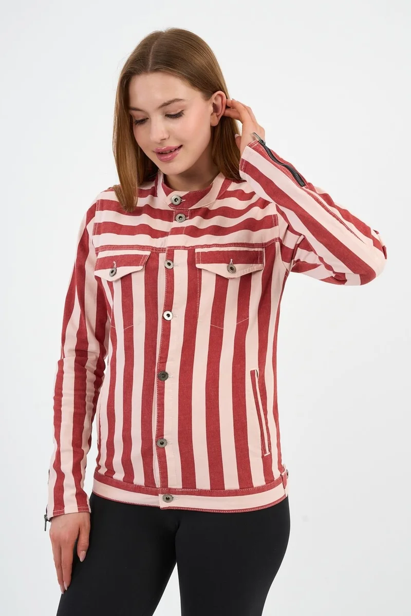 Alexander Gardi Pocket Buttoned Sleeve Zipper Detailed Jacket Coat (880124)