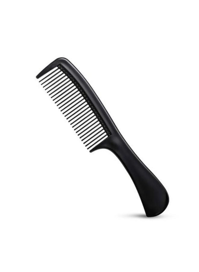 Classic Large Handle Comb – Anti-Static – Strong Rubber Comb with Wide Teeth for Detangling Wet and Dry Hair – Suitable for All Hair Types – Heat Resistant – Black - Image 1