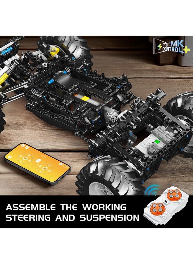 mould king Mould King Bigfoot Climbing Car Building Kit, Remote Control Buggy Off-Road Racing Car Toy Building Blocks Set, for Kids/Adult(1016+ Pieces)  - Image 4