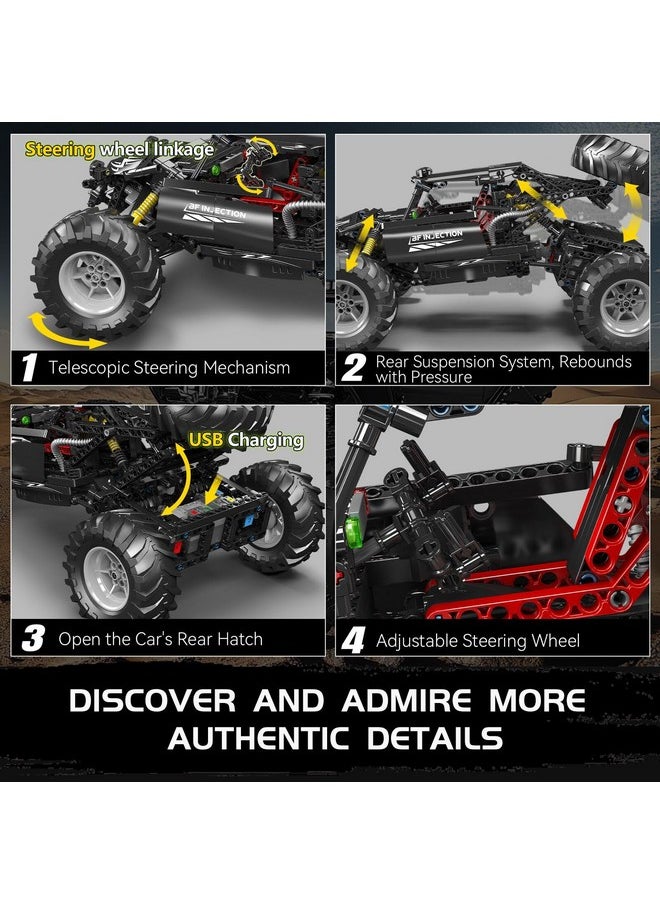 mould king Mould King Bigfoot Climbing Car Building Kit, Remote Control Buggy Off-Road Racing Car Toy Building Blocks Set, for Kids/Adult(1016+ Pieces)  - Image 3