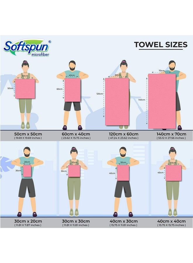 SOFTSPUN Microfiber High Loop Gym&Sports Towels For Men & Women 1Pcs Black 380Gsm 40X60 Cms Fast Drying Super Absorbent Lightweight & Ultracompact Sweat Towels For Working Out Camping Travel.  - Image 3