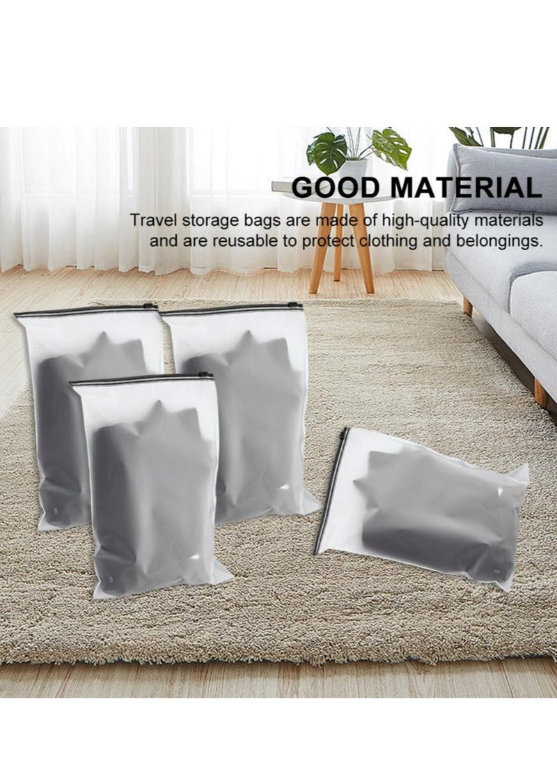 SOLARAE 20 Pack Ziplock Bags, Reusable Portable Clear Frosted Airtight Toiletries Bag, 40 x 30cm Storage Bags, Suitable for or Clothes Shoes Cosmetics Offices Supplies - Image 5