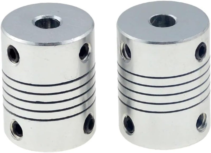 Flexible Motor Jaw Shaft Coupler 3 X 5 Size OD19x25mm 2 Pieces - Image 1