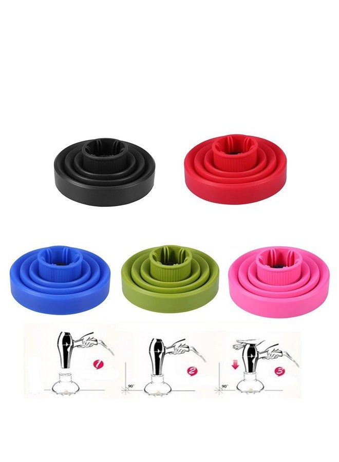 ZJchao Collapsible Hair Dryer Diffuser, Foldable Hair Blow Dryer Diffuser Professional Hairdressing Salon Accessory Curling Wave Drying Tools (Black) - Image 2