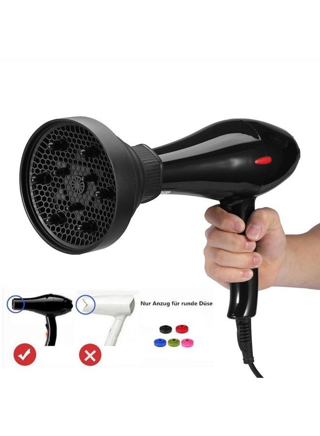 ZJchao Collapsible Hair Dryer Diffuser, Foldable Hair Blow Dryer Diffuser Professional Hairdressing Salon Accessory Curling Wave Drying Tools (Black) - Image 3
