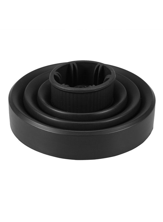 ZJchao Collapsible Hair Dryer Diffuser, Foldable Hair Blow Dryer Diffuser Professional Hairdressing Salon Accessory Curling Wave Drying Tools (Black) - Image 5