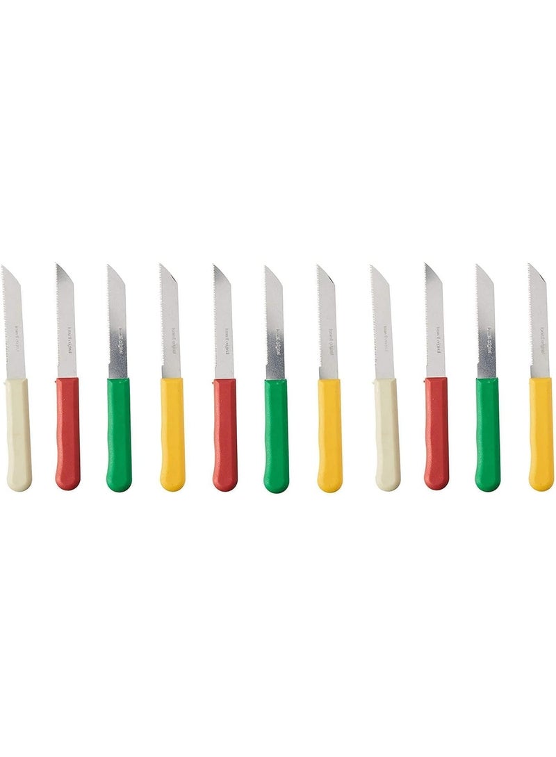 فوكسويل طقم سكاكين مطبخ فوكسويل من الفولاذ المقاوم للصدأ - 12 قطعة، مقابض متعددة الألوان - Image 5