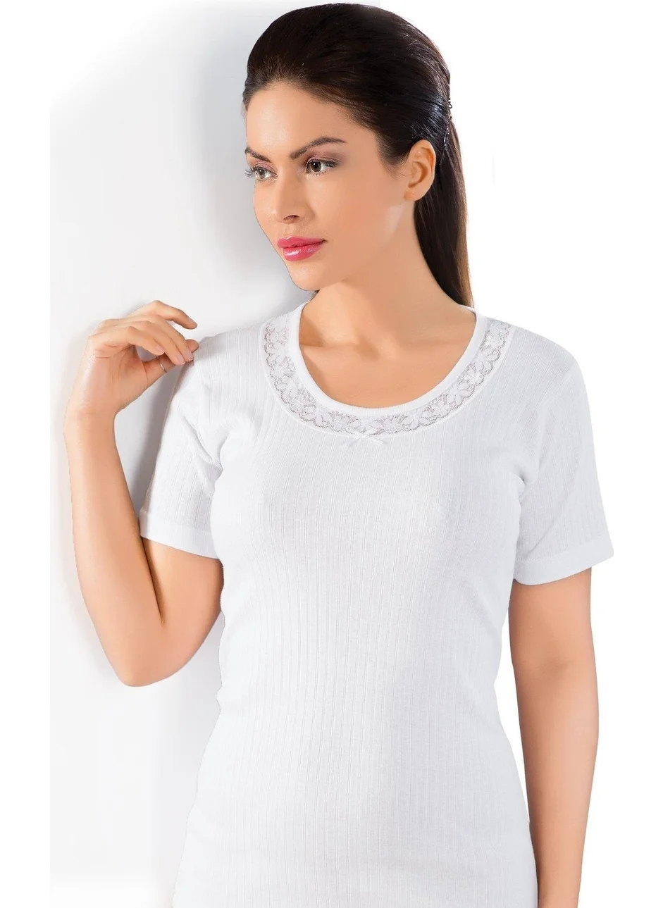 Yeni New Lux Drm 066 Ribana Short Sleeve Women's Undershirt