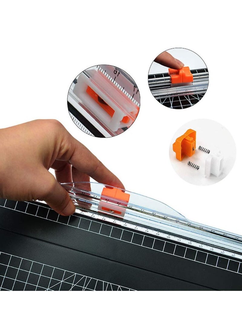 Generic - A4 Paper Cutter 12 Inch Titanium Paper Trimmer Scrapbooking Tool with Automatic Security Safeguard and Side Ruler for Craft Paper Label and Cardstock - Image 1